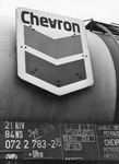 171002 Afbeelding van de opschriften op een ketelwagen (type Uhs) van Chevron voor het vervoer van benzine, gasolie en ...